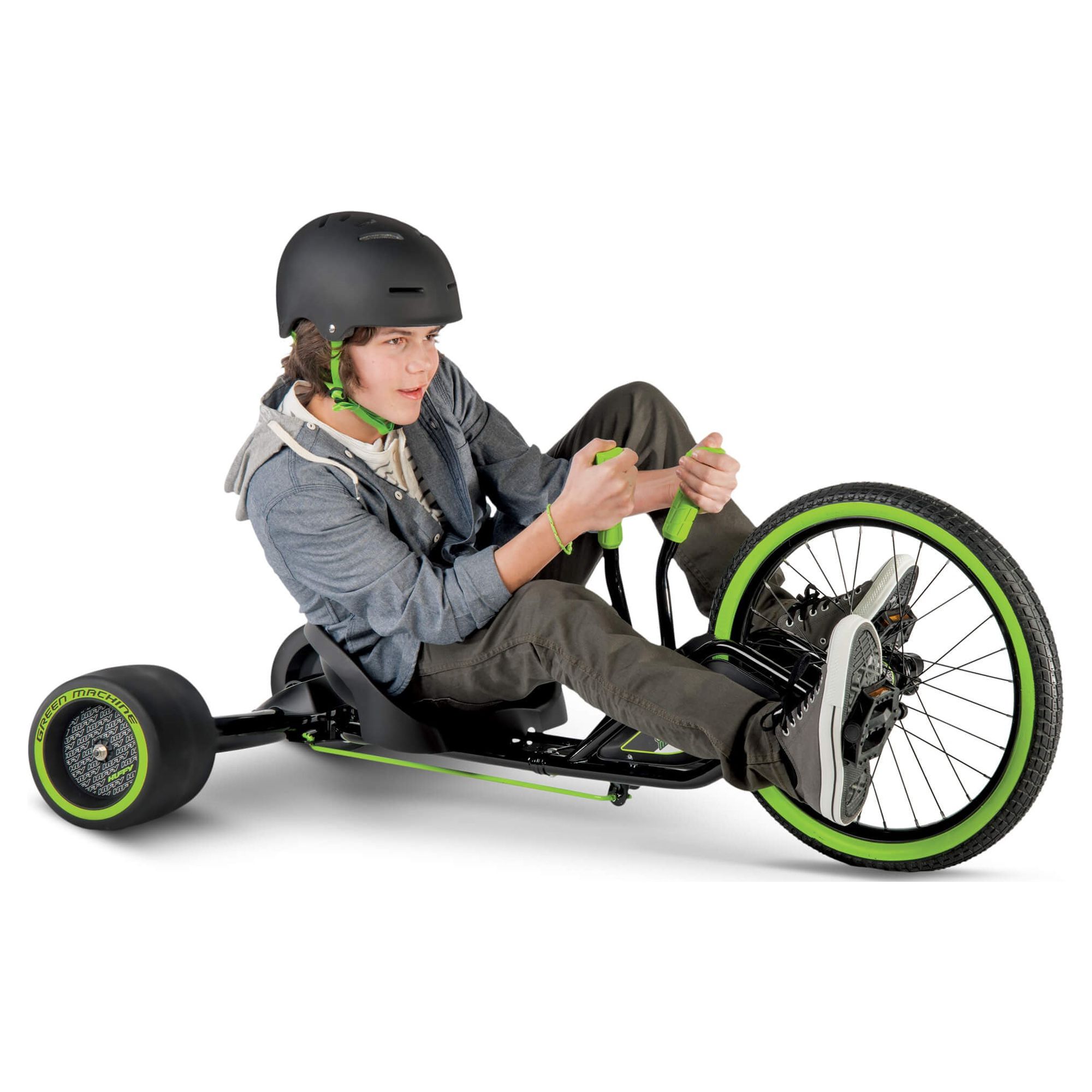 Huffy Green Machine RT 20-Inch 3-Wheel Tricycle in Green and Black - image 1 of 4