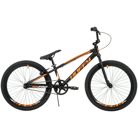 Huffy HX Pro Cruiser 24-inch Aluminum BMX Race Bike for Boys, Black/Orange