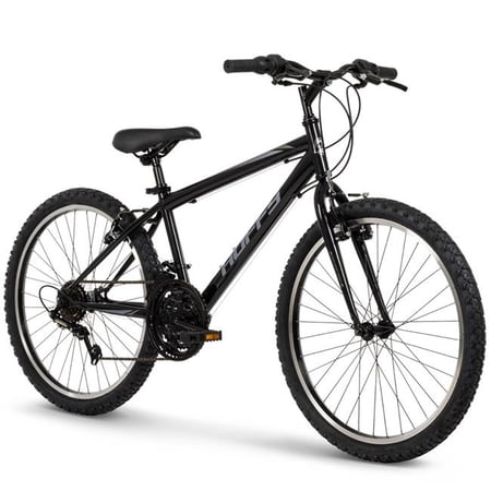 Huffy 24205 Huffy Granite Mountain Bike - 24-Inch - 15-Speed - Steel Hardtail Frame - Twist Shifters Ages 12 to 19 - Knobby Tires Men's Onyx Black