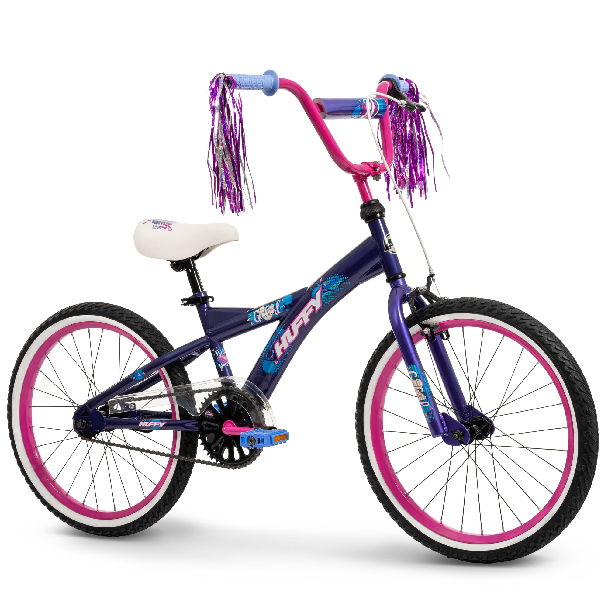 Huffy 20" Go Girl Bike, Fits Riders 44" - 56", Girls, Kids, Purple
