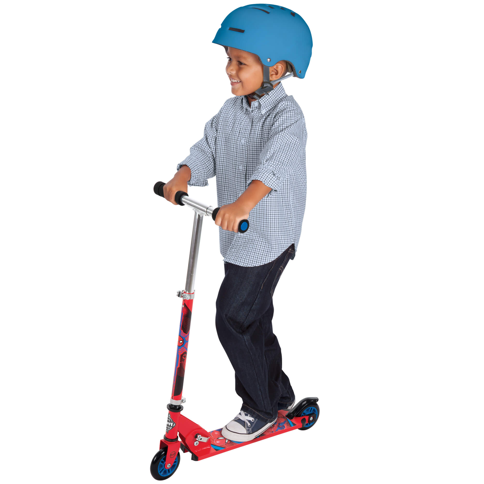 Marvel Spider-Man Inline Folding Kick Scooter for Boys, by Huffy - image 1 of 9