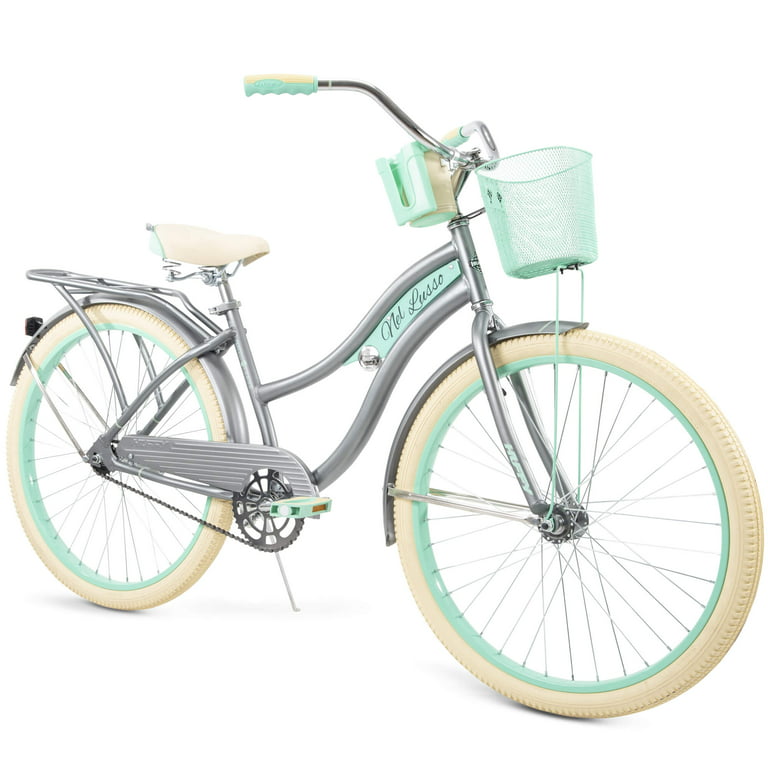 Huffy, Nel Lusso Classic Cruiser Bike with Perfect Fit Frame, Women's,  Gray, 26 