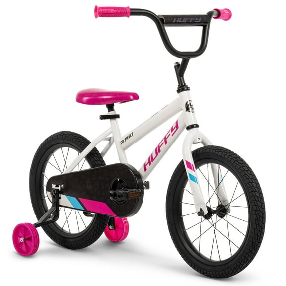 Huffy 16" So Sweet Bike, Fits Riders 42" - 48", Girls, Kids, White/Pink