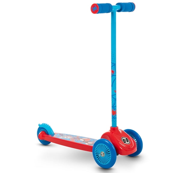 Huffy Spider-Man/Spidey and His Amazing Friends Light-Up Toddler Scooter, Ages 3+, Boys, Red