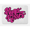 thumbnail image 1 of Hug Bath Mat, Love Theme Hugs and Kisses Calligraphy Modernistic Lettering, Plush Bathroom Decor Mat with Non Slip Backing, 29.5" X 17.5", Charcoal Grey Magenta, by Ambesonne, 1 of 2