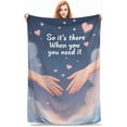 thumbnail image 1 of Hug Blanket, Comfort Blanket, Hug Healing Blankets with Inspirational Words,Get Well Soon Presents for Women After Surgery, 1 of 9