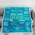 thumbnail image 1 of Hug Blanket Gifts for Loved One - Cosy Sherpa Fleece Blanket, Machine Washable Plush Blankets Gifts, Heartwarming Sentimental, Get Well Soon Gifts for Women (Flannel Fleece, Coral Blue), 1 of 5