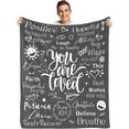 thumbnail image 1 of Hug Blanket Strength Courage Super Warm Hugs Get Well Gift Blanket Plush Healing Thoughts Positive Energy Love & Hope Blanket Cancer Support Gift for Men 50x60 Inch, 1 of 6