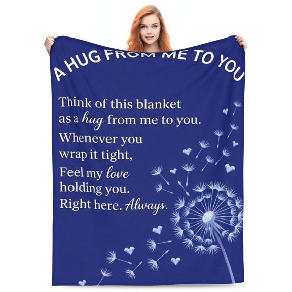 Hug Blanket for Women and Men, Soft Comfort Throw, Thinking of You Memorial Sympathy Gift for Friend, Cancer Encouragement Gift After Surgery 50x40