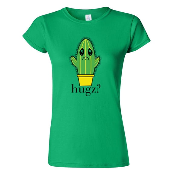 Hug Cactus Women Funny T-Shirt Lady Tee Party Beach Outfit Color Irish Green 2X-Large