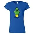 thumbnail image 1 of Hug Cactus Women Funny T-Shirt Lady Tee Party Beach Outfit Color Royal Blue X-Large, 1 of 2
