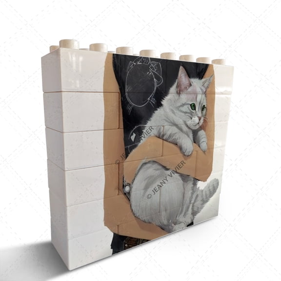 Hug Cat Novelty Decorative Sign/Plaque Desk Decor Funny Bedroom Decor for Table Shelf Decor Funny Office Decor Birthday Christmas Boss Day Gifts