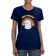 Hug Dealer Cute Bear Shaped T-Shirt Women -Smartprints Designs, Female Small