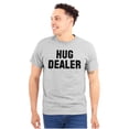 thumbnail image 1 of Hug Dealer Cute Hugging Kindness Pun Plus Size Crewneck Graphic Tee Shirt Brisco Brands 2X, 1 of 5