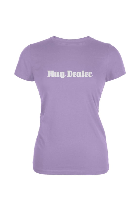 Hug Dealer Lavender Juniors Soft T-Shirt - Medium