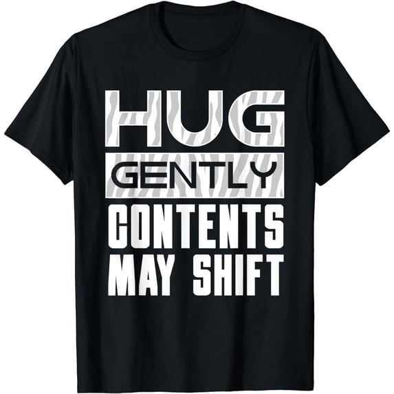 Hug Gently Ehlers Danlos Syndrome Black And White Zebra Gift T-Shirt
