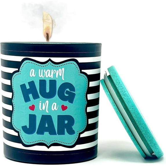 Hug in a Jar Candle - Scented Candles for Women - Birthday, Relaxing Candle Gift - Friendship, Coworker, Best Friend, Aunt, Teacher, Nurse, Grandma - Stress Relief Candle for Her