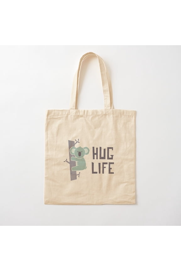 Hug Life Canvas Tote Bags, Reusable Shopping Bag