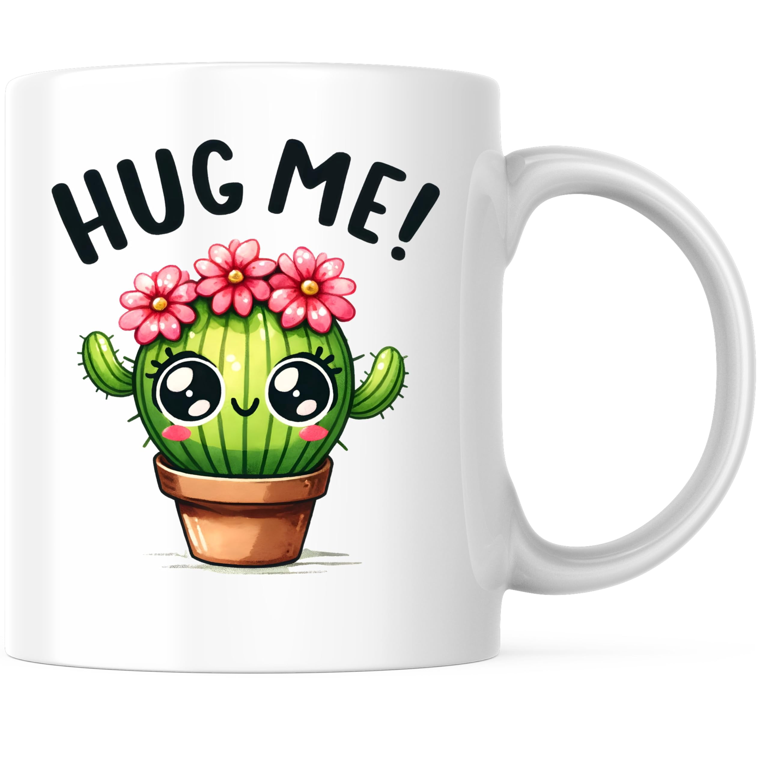 Hug Me Cute Cactus Coffee Mug - Cute Little Cactus Mug - Funny Punny  Succulent - 11 Ounce Coffee Mug - Design Printed On Both Sides - Glossy  Ceramic - Microwave & Dishwasher Safe - BMCM01381 - Walmart Business  Supplies