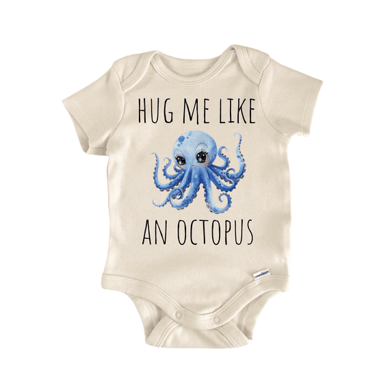 Hug Me Like Octopus Newborn Baby Bodysuit