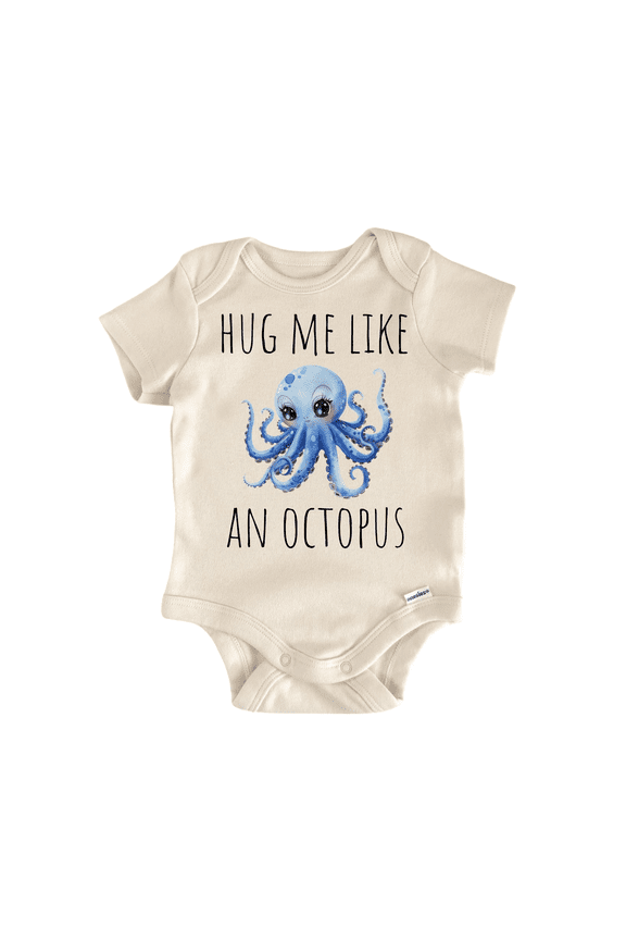Hug Me Like Octopus Newborn Baby Bodysuit