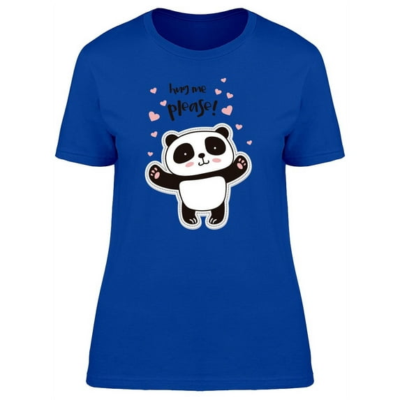 Hug Me Please! Cute Panda T-Shirt Women -Image by Shutterstock, Female Medium