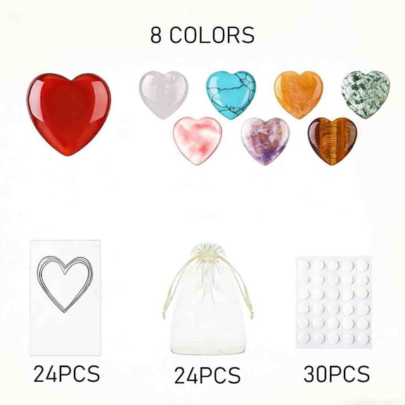 Hug Token Bulk Celebration of Life Favor Heart Crystal Hug Card Organza Bag Pocket Heart Stone Greeting Card Keepsake Exchange Gift for Women Friend Colleague
