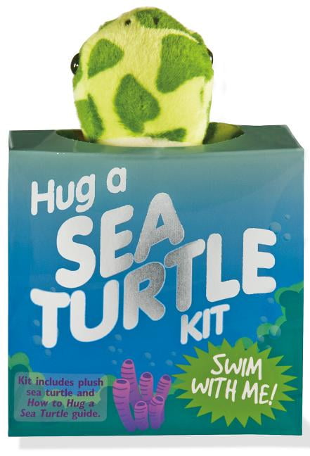 Mini Green Plush Sea Turtle with Educational Guide