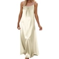 thumbnail image 1 of Hugcore Backless House Dress Backless Dresses for Women Casual Dress Spaghetti Strap 2026 Summer Dress Cami Lounge Dress Backless Beige, M, 1 of 6