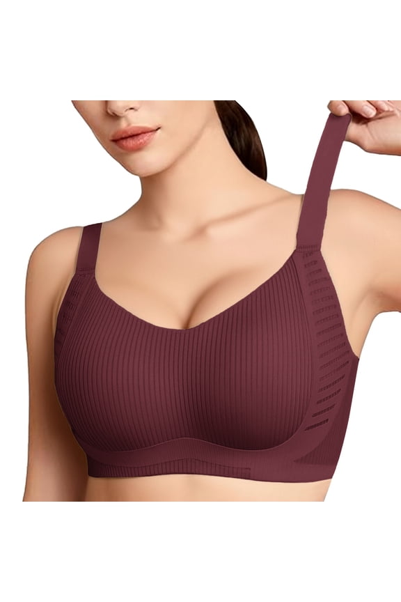 Lifting Bras for Sagging Breasts Women Full Coverage Everyday No Show Bra No Underwire Bras T Shirt Push Up Bralettes Comfortable Bras for Women Red L