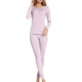 thumbnail image 1 of Hugcore Long Johns for Women Thermal Thermal Underwear for Women Winter Warm Long Womens Fleece Lined Base Layer Set with Cold Weather Bottom Top Winter Clothing for Women, Pink, XL, 1 of 6
