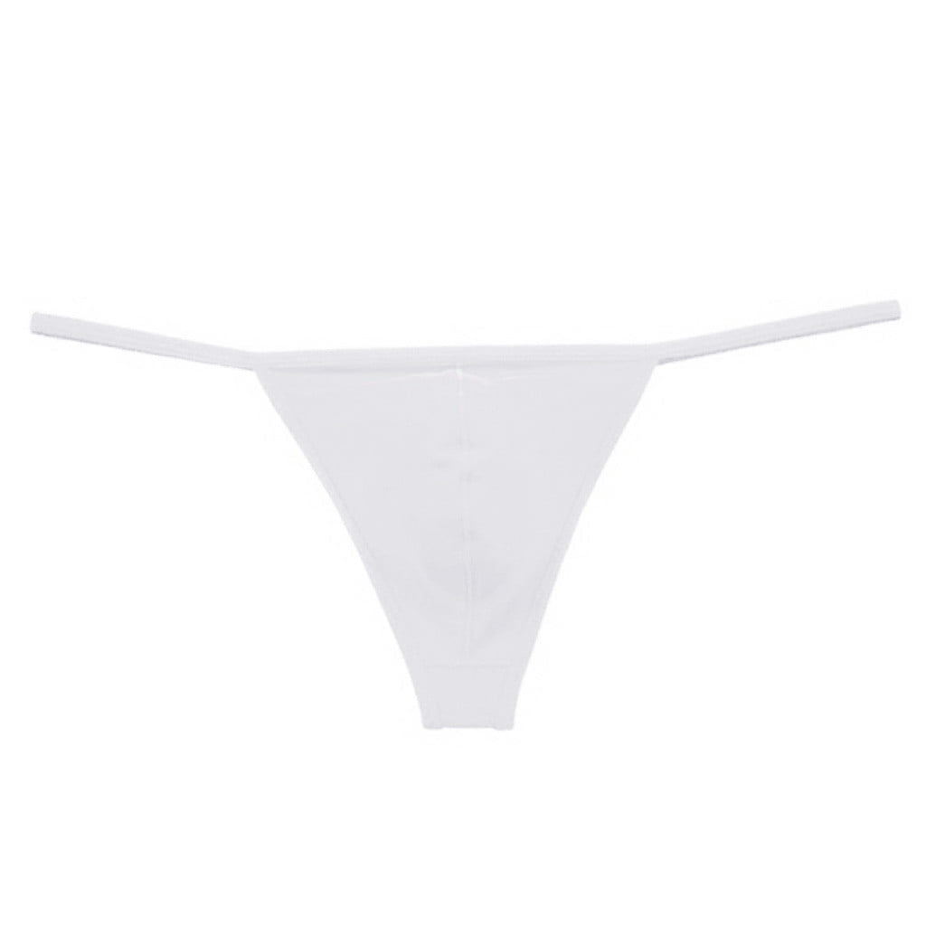 Hugcore Men's Solid Thong - Low-Rise G-String, Breathable Microfiber ...