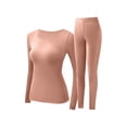 thumbnail image 1 of Hugcore Winter Clothing for Women Women Ultra-Soft Set Base Layer Top & Bottom Long Johns for Women Thermal Sets Cold Weather Top Bottom Thermals for Women, Rose Gold, L, 1 of 9
