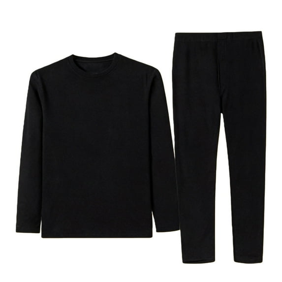 Hugcore Womens Pajama Sets Women's 2 Piece Fleece Pajamas Set Crew Neck Pjs Set Soft Long Sleeve Pajamas Top and Pants Lounge Sets for Women Black XL