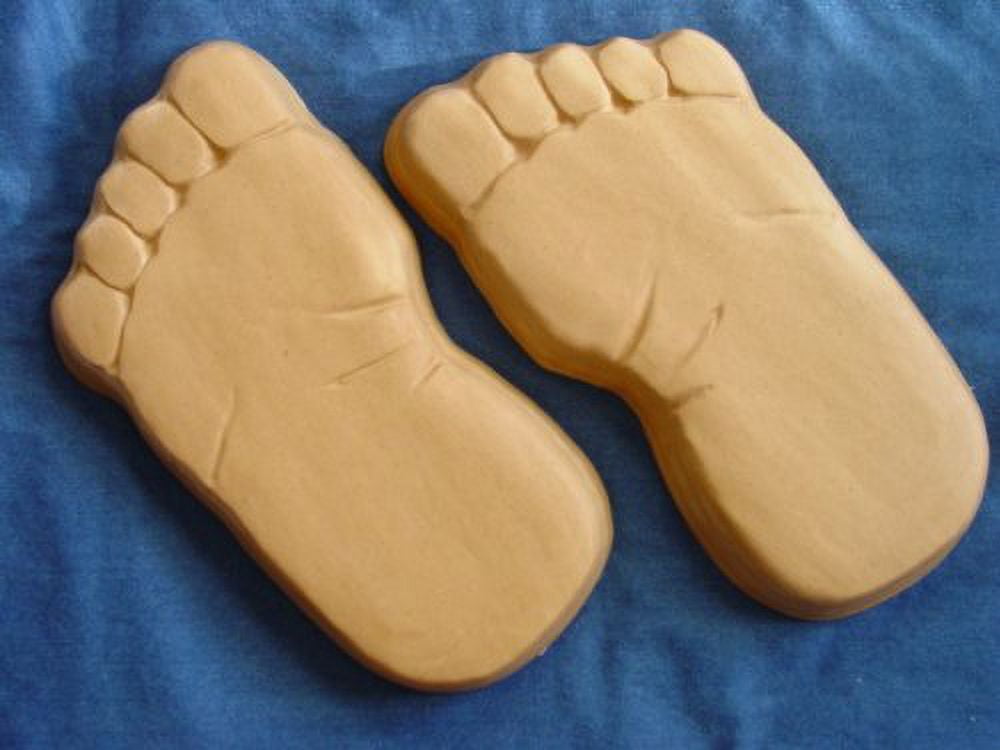Huge 16 Inch Footprints Bare Feet Plastic Craft Mold for Making into