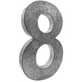 thumbnail image 1 of Huge 20" Metal Number Eight 8" Wall Decor, Silver with Rusted Edges, Galvanized Wall Mountable Decoration for Country, Mid-Century, or Farmhouse Themed Room or Event, 1 of 6