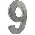 thumbnail image 1 of Huge 20" Metal Number Nine 9" Wall Decor, Silver with Rusted Edges, Galvanized Wall Mountable Decoration for Country, Mid-Century, or Farmhouse Themed Room or Event, 1 of 6