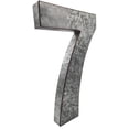 thumbnail image 1 of Huge 20" Metal Number Seven 7" Wall Decor, Silver with Rusted Edges, Galvanized Wall Mountable Decoration for Country, Mid-Century, or Farmhouse Themed Room or Event, 1 of 6