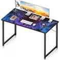 thumbnail image 1 of Huge 48x24 inch Mouse Pad - Extra Large Gaming Smoke Mouse Pads with Stitched Edges for Desk, Non-Slip Rubber Base 3XL Mousepad Waterproof Keyboard Pad Desk Pad for Gamer, Office, Home (Blue), 1 of 18
