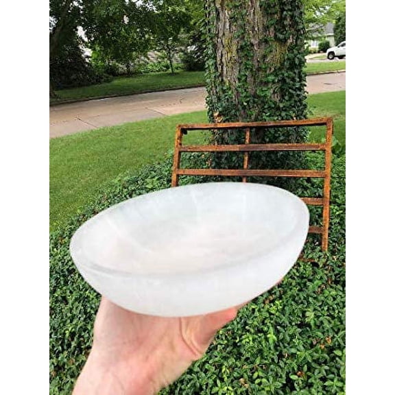 Huge 7-8" Selenite Charging Bowl, Large Selenite Bowl, Charge All Your Crystals And Tumbles$$Home Decor, Kitchen, & Other