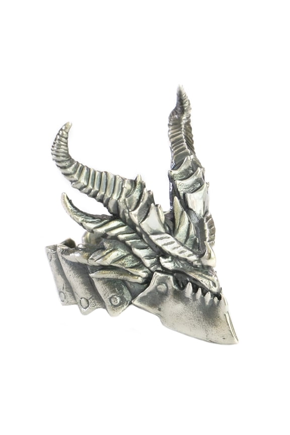 Huge 925 Sterling Silver Death Dragon Ring Biker Punk Jewelry TA274 US Size 9
