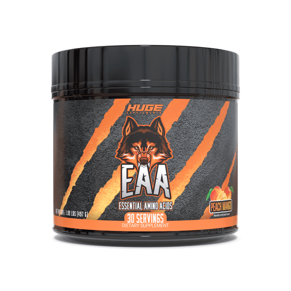 Huge EAA Supplement, Highest Dosed Essential Amino Acid Powder, 12.8g EAAs & 8g BCAAs Per Serving, Muscle Growth, Recovery & Performance