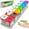 thumbnail image 1 of Huge Extra Large Pill Organizer — XL Daily Pill Box — 7 Day Am Pm Pill Case Jumbo Pill Container — Supplement Organizer — Twice A Day Big Pill Organizer, 1 of 7