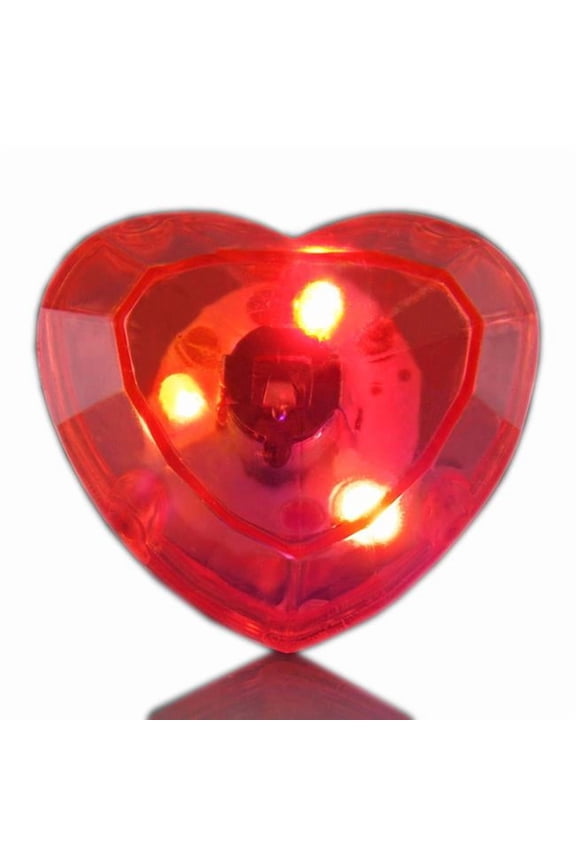 Huge Heart Gem Rings, Red