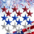 thumbnail image 1 of Huge Memorial Day Savings! Boovnll 4th of July Tree Decorations, 18Pcs Red White Blue Stars Memorial Day Ornaments, 4th of July Ornaments for Patriotic Party Hanging Decor, 4th of July Decorations, 1 of 9