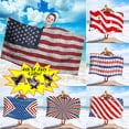 thumbnail image 1 of Huge Memorial Day Savings! Boovnll American Flag Beach Towel - 28x55" Red White Blue Stars Stripe Beach Towels, Absorbent Quick Dry Sand Free Beach Towel for Beach, Yoga, Pool, Beach Towels Oversized, 1 of 5