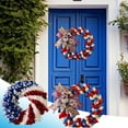 thumbnail image 1 of Huge Memorial Day Savings! Boovnll Patriotic Wreath, Handcrafted Red White Blue Memorial Day Wreath, 4th of July Wreath for Indoor, Outdoor, Front Door, Fireplace, Wall Decor, 4th of July Decorations, 1 of 2