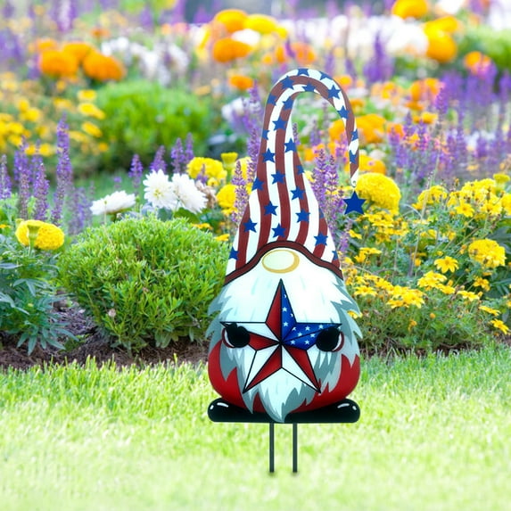 Suncoda 4th of July Gnomes Independence Day Outdoor Gnome Ground Insert Patriotic Gnomes Decor 4th of July Decorations for Garden Gnome Gifts for Women Man