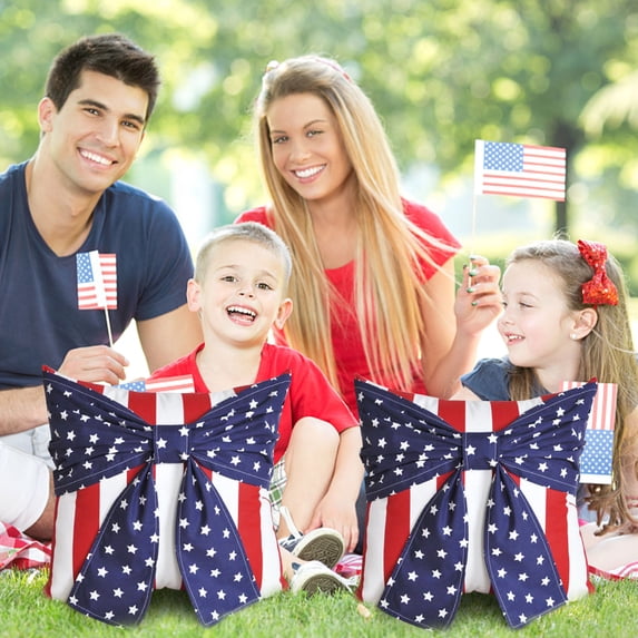 Huge Memorial Day Savings! Suncoda 4th of July Throw Pillow 18x18, Patriotic Throw Pillow Independence Day Throw Pillow 4th of July Decorations for Sofa Bed Home on Clearance