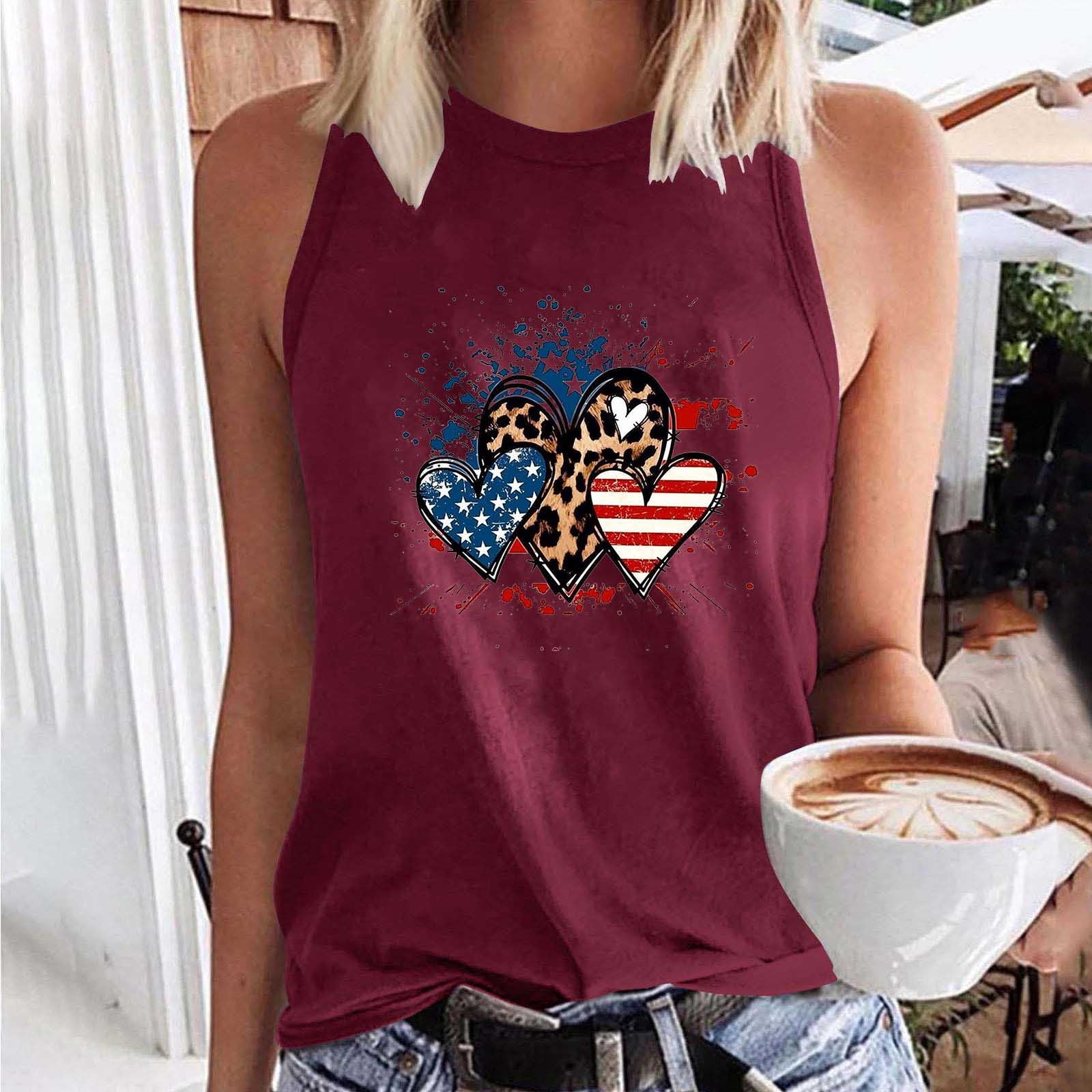 Women's “We The People” Patriotic Tank Top – American Flag Print Sleeveless Shirt For 4th Of July, Summer & Casual Wear